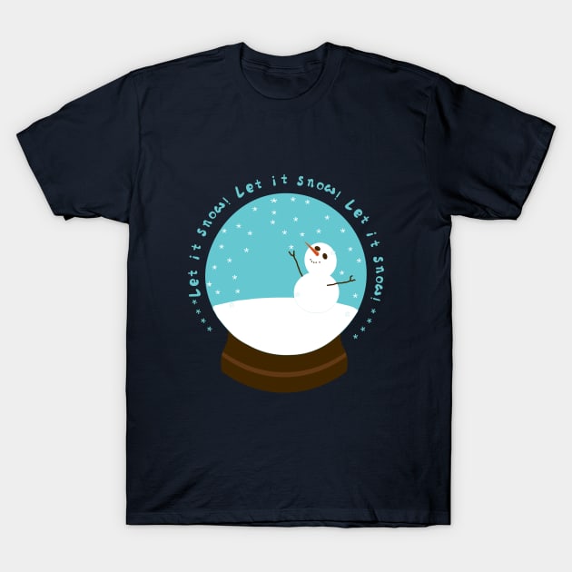 Snow Globe: let it snow! T-Shirt by candhdesigns